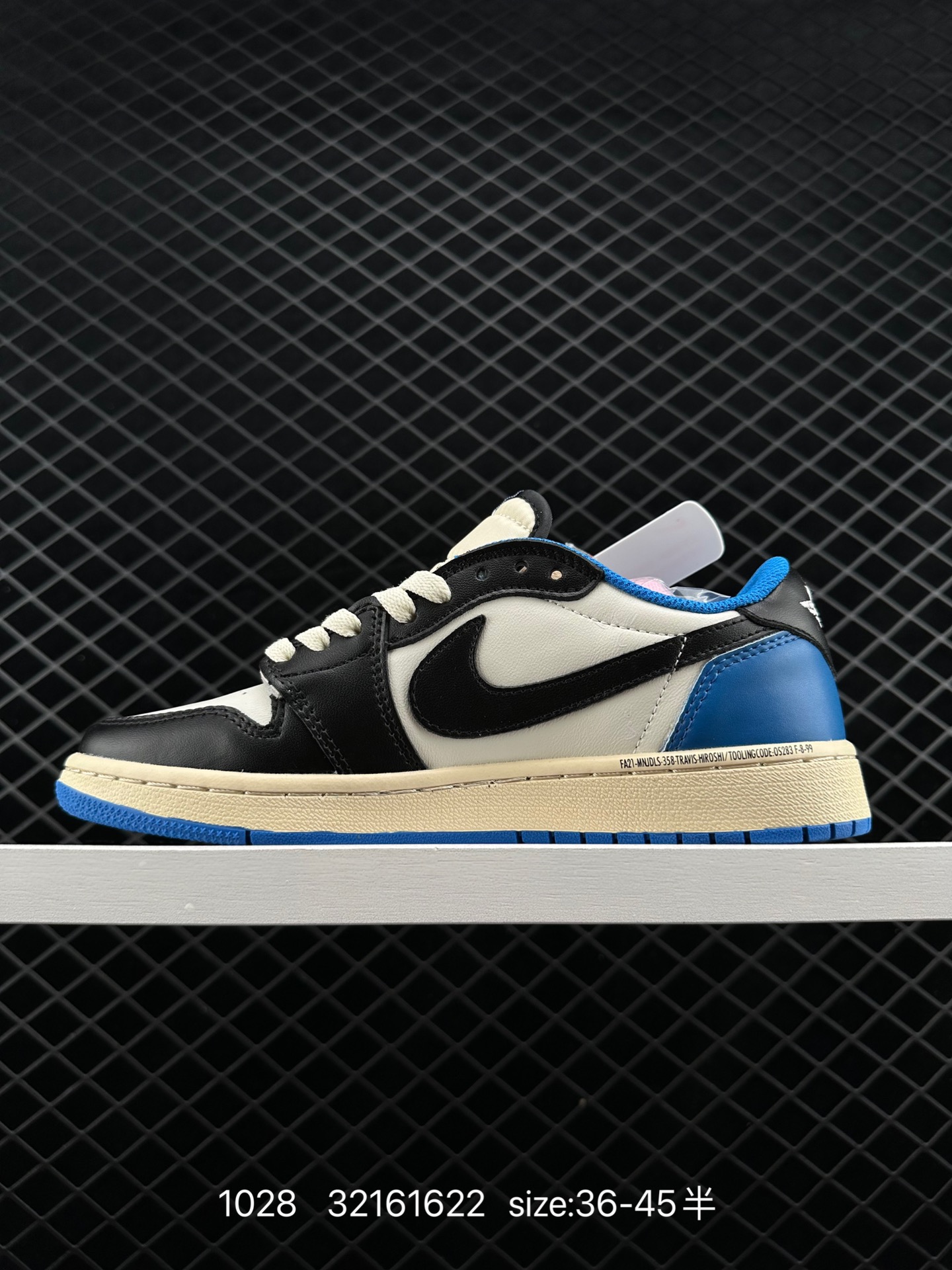 fragment design x Travis Scott x Nike Air Jordan 1 Low OG SP”Black/Green Toe“